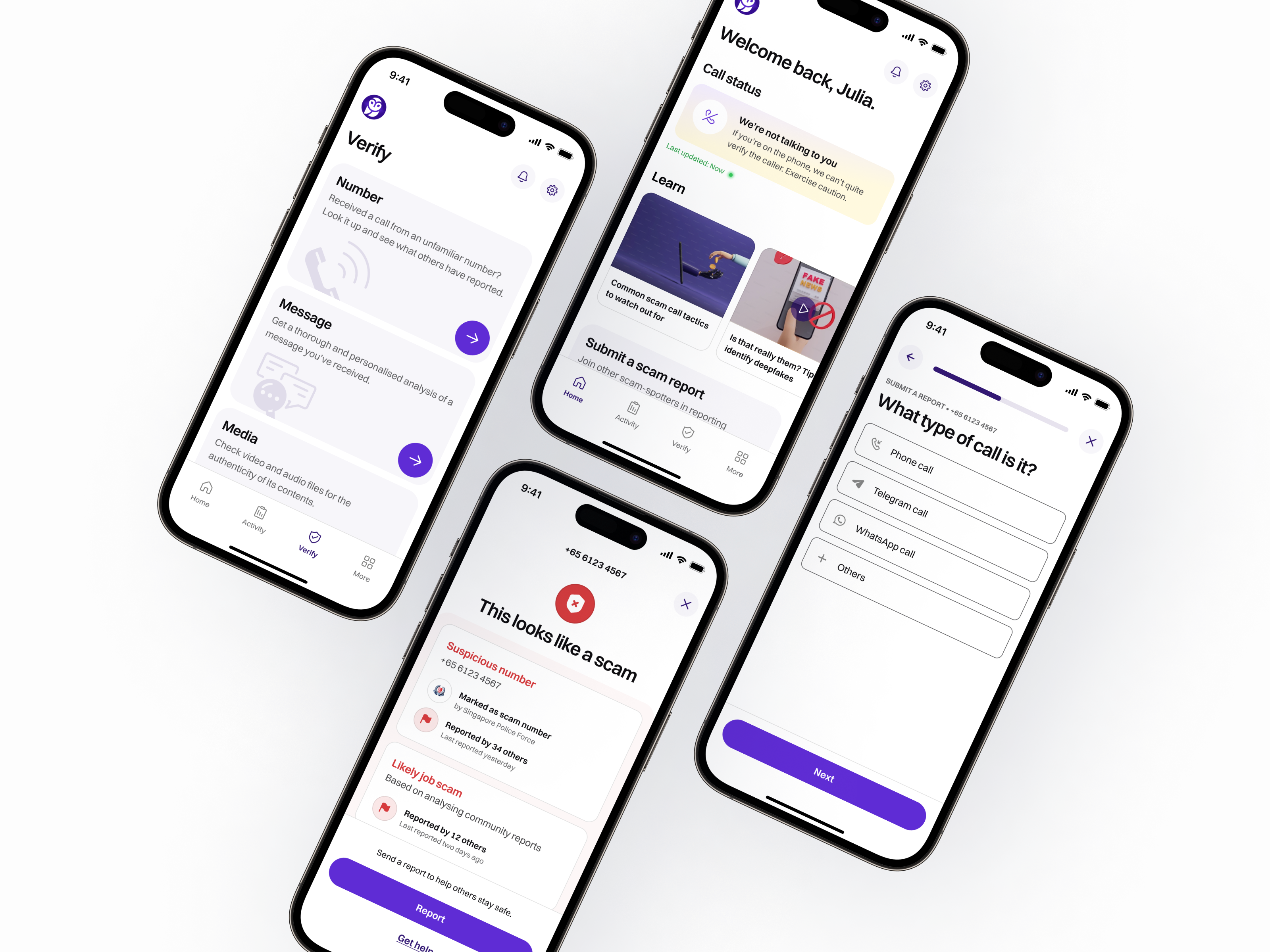 AI Scam Verification App mockup